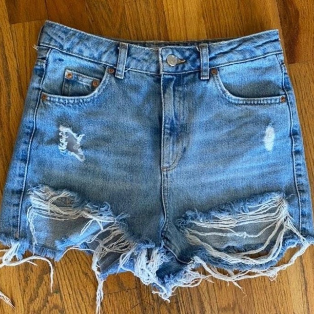 Topshop Moto Mom Denim Shorts